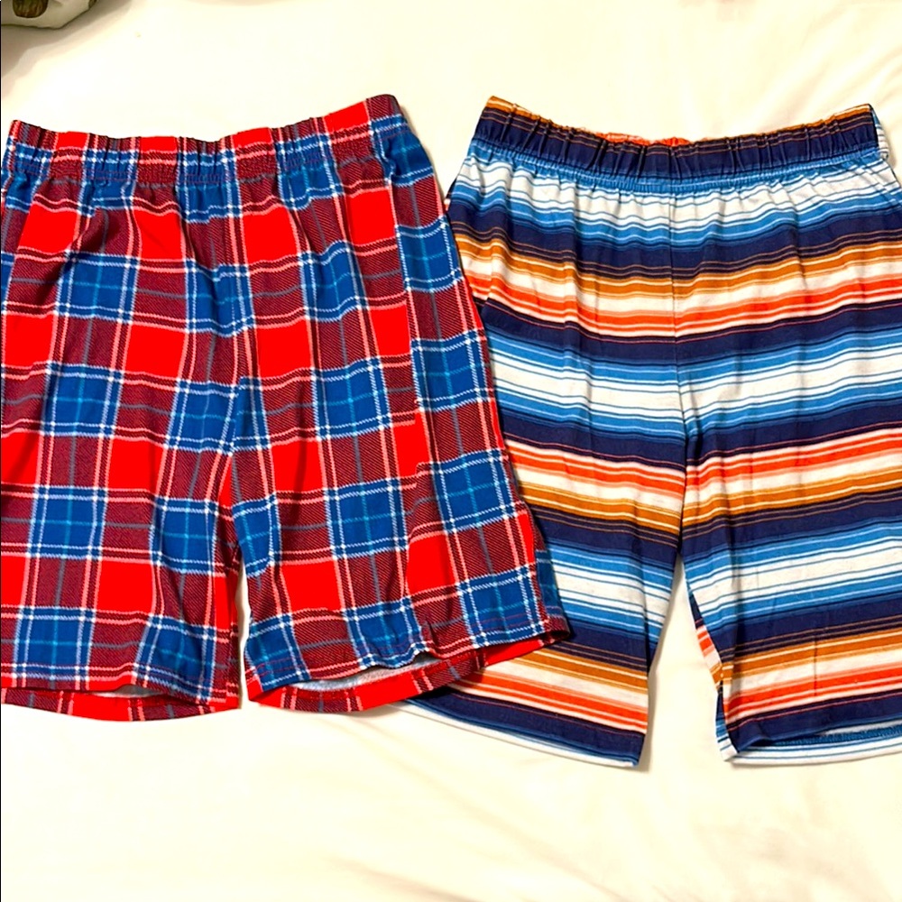 Cat &Jack Red Plaid and Striped Shorts Set